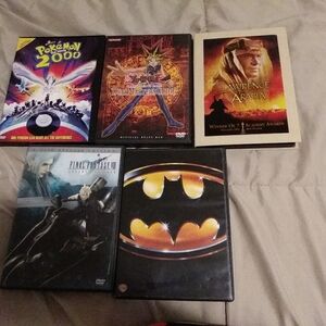 Lot 7 POKEMON THE MOVIE 2000: THE POWER OF ONE Dvd Yu-Gi-Oh Batman 1989 Rare